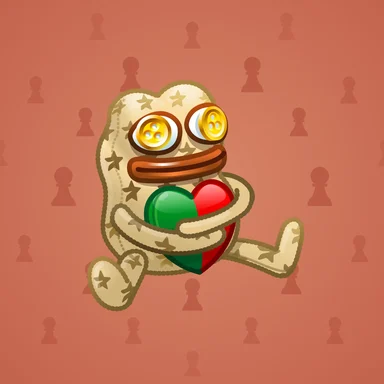 Plush Pepe, модель Gucci Leap, фон Coral Red