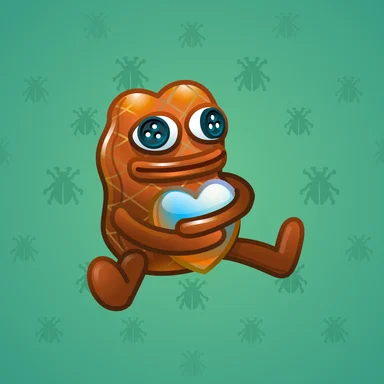 Plush Pepe, модель Louis Vuittoad, фон Pacific Green