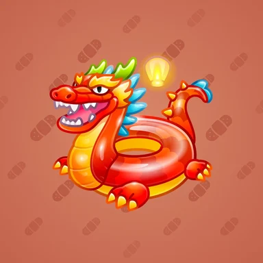 Pool Float, модель Hong Long, фон Coral Red