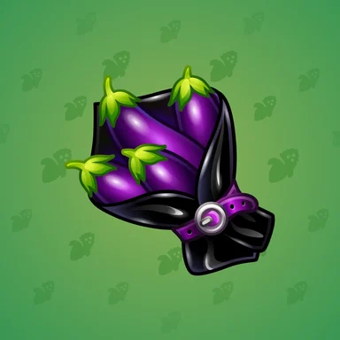 Pretty Posy, модель Aubergines, фон Malachite
