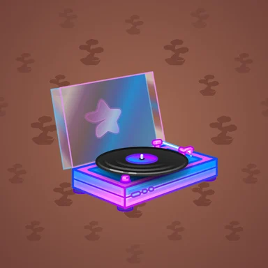 Record Player, модель Barbie Land, фон Chocolate