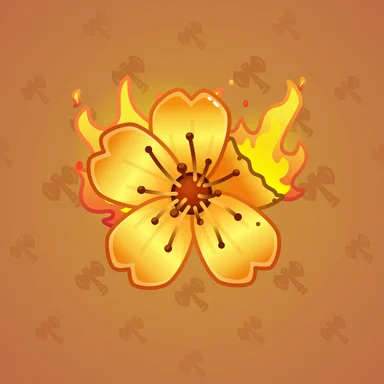 Sakura Flower, модель Blazing Dusk, фон Orange