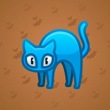 Scared Cat, модель Cat2O, фон Copper