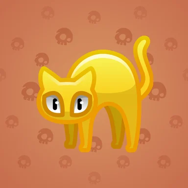 Scared Cat, модель Yolkster, фон Carrot Juice