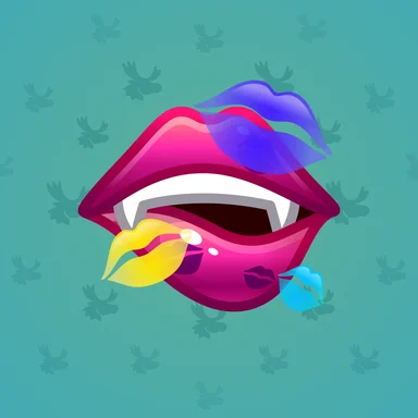 Sharp Tongue, модель Redlight, фон Aquamarine