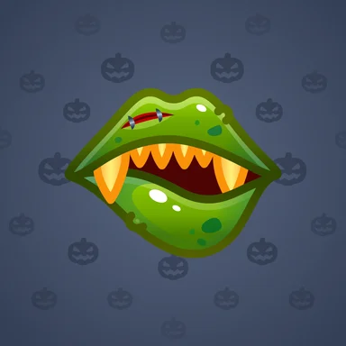 Sharp Tongue, модель Zombie Bite, фон Midnight Blue
