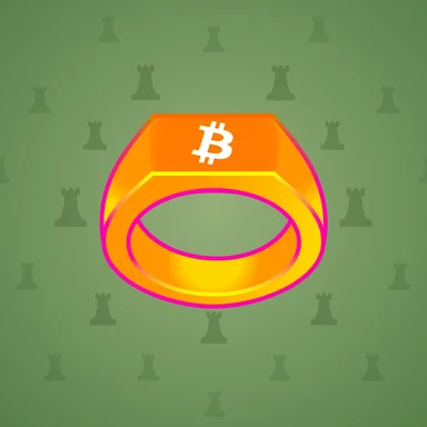 Signet Ring, модель Crypto Boom, фон Pistachio