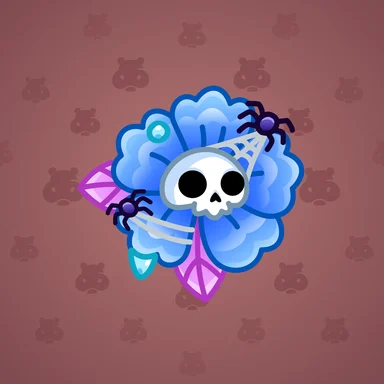 Skull Flower, модель Cobweb, фон Rosewood