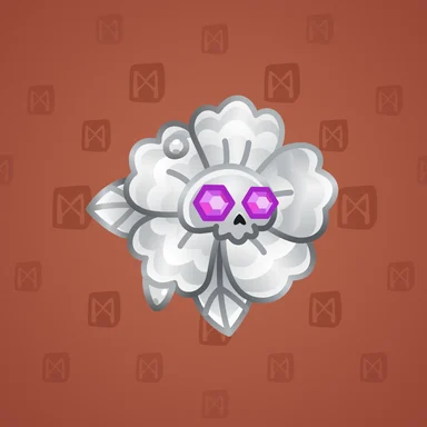 Skull Flower, модель Chromium, фон Chestnut