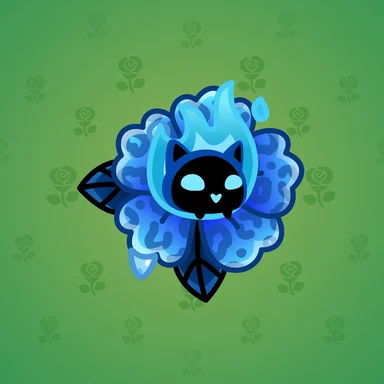 Skull Flower, модель Black Cat, фон Malachite