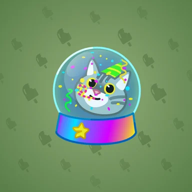 Snow Globe, модель Party Cat, фон Pistachio