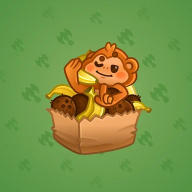 Spring Basket, модель Monkey Boss, фон Shamrock Green