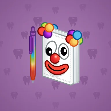 Star Notepad, модель Clown, фон English Violet