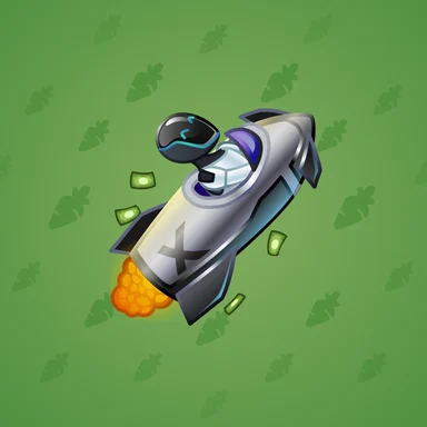 Stellar Rocket, модель Space Bot, фон Shamrock Green