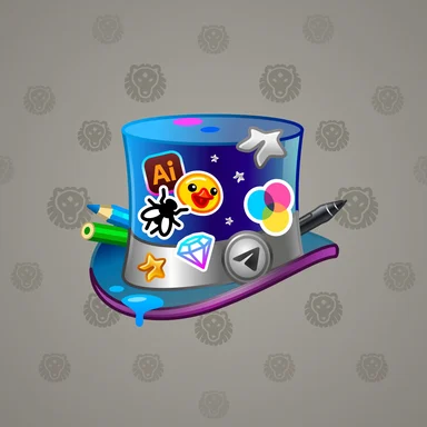 Top Hat, модель Pixel Perfect, фон Platinum