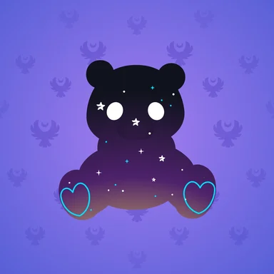 Toy Bear, модель Ursa Major, фон Electric Indigo