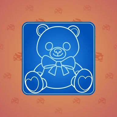 Toy Bear, модель Blueprint, фон Persimmon