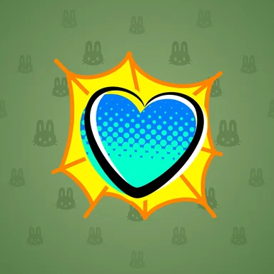 Trapped Heart, модель Comic Book, фон Pistachio