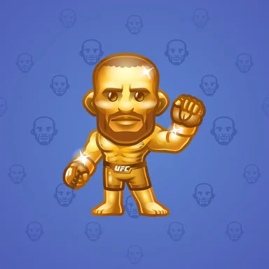 UFC Strike, модель Gold Dvalishvili, фон Cobalt Blue