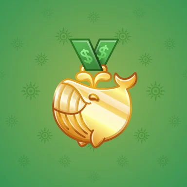 Victory Medal, модель Crypto Whale, фон Malachite
