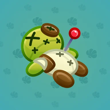 Voodoo Doll, модель Shrek, фон Aquamarine