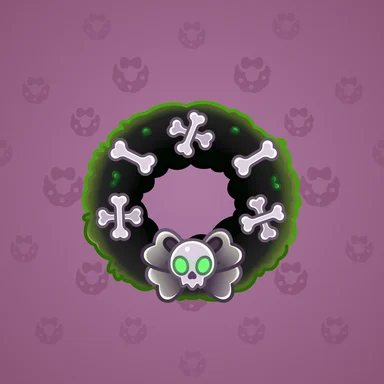 Winter Wreath, модель Crossbones, фон Dark Lilac