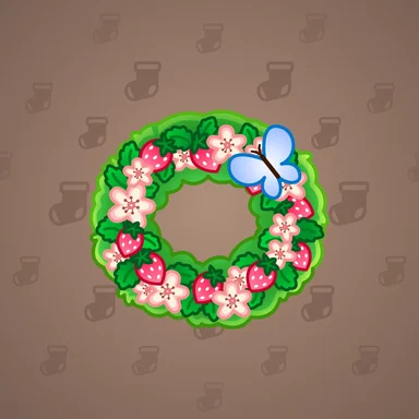 Winter Wreath, модель Berry Meadow, фон Cappuccino